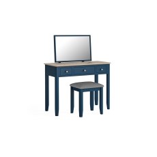 Marlow Oak Painted Navy Blue Dressing Table Set Marlow Oak Painted Navy Blue Dressing Table Set
