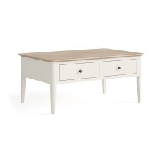 Marlow Oak Painted Coconut White Coffee Table Marlow Oak Painted Coconut White Coffee Table