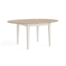 Marlow Oak Painted Coconut White Round Extending Dining Table Marlow Oak Painted Coconut White Round Extending Dining Table