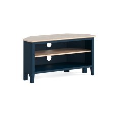 Marlow Oak Painted Navy Blue Corner TV Unit Marlow Oak Painted Navy Blue Corner TV Unit