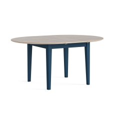 Marlow Oak Painted Navy Blue Round Extending Dining Table Marlow Oak Painted Navy Blue Round Extending Dining Table