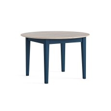 Marlow Oak Painted Navy Blue Round Extending Dining Table Marlow Oak Painted Navy Blue Round Extending Dining Table