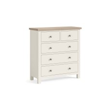 Modern Country Painted Oak Coconut White 2 Over 3 Chest of Drawers Modern Country Painted Oak Coconut White 2 Over 3 Chest of Drawers
