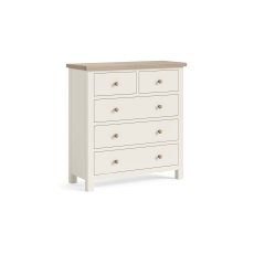 Modern Country Painted Oak Coconut White 2 Over 3 Chest of Drawers Modern Country Painted Oak Coconut White 2 Over 3 Chest of Drawers