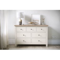 Modern Country Painted Oak Coconut White 3 Over 4 Chest of Drawers Modern Country Painted Oak Coconut White 3 Over 4 Chest of Drawers
