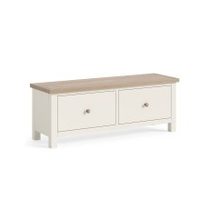 Modern Country Painted Oak Coconut White Large 2 Drawer Blanket Box Bench Modern Country Painted Oak Coconut White Large 2 Drawer Blanket Box Bench