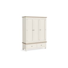 Modern Country Painted Oak Coconut White Triple Wardrobe Modern Country Painted Oak Coconut White Triple Wardrobe