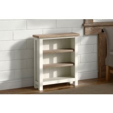 Modern Country Painted Oak Coconut White Low Bookcase Modern Country Painted Oak Coconut White Low Bookcase