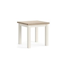 Modern Country Painted Oak Coconut White Flip-Top Dining Table Modern Country Painted Oak Coconut White Flip-Top Dining Table