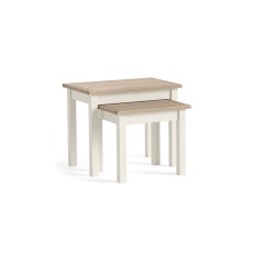Modern Country Painted Oak Coconut White Nest Of Tables Modern Country Painted Oak Coconut White Nest Of Tables