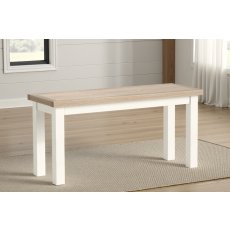 Modern Country Painted Oak Coconut White Dining Bench Modern Country Painted Oak Coconut White Dining Bench