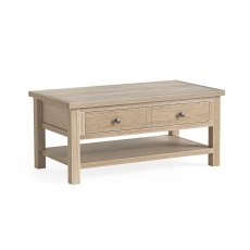 Modern Country Oak Coffee Table with Shelf Modern Country Oak Coffee Table with Shelf