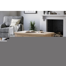 Modern Country Oak Coffee Table with Shelf Modern Country Oak Coffee Table with Shelf