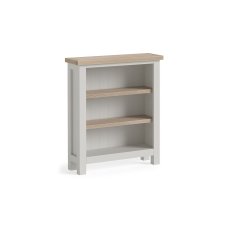 Modern Country Painted Oak Stone Grey Low Bookcase Modern Country Painted Oak Stone Grey Low Bookcase