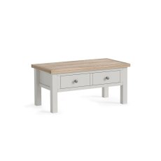 Modern Country Painted Oak Stone Grey Coffee Table with Drawer Modern Country Painted Oak Stone Grey Coffee Table with Drawer