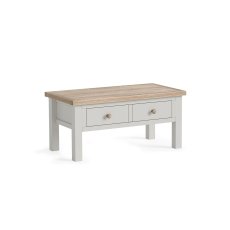 Modern Country Painted Oak Stone Grey Coffee Table with Drawer Modern Country Painted Oak Stone Grey Coffee Table with Drawer