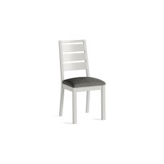 Modern Country Painted Oak Stone Grey Dining Chair with Boucle Grey Seat Modern Country Painted Oak Stone Grey Dining Chair with Boucle Grey Seat