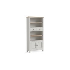 Modern Country Painted Oak Stone Grey Display Unit Modern Country Painted Oak Stone Grey Display Unit