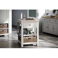 Modern Country Painted Oak Stone Grey Small Kitchen Island Unit Modern Country Painted Oak Stone Grey Small Kitchen Island Unit