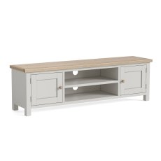 Modern Country Painted Oak Stone Grey 160cm Extra Large TV Unit Modern Country Painted Oak Stone Grey 160cm Extra Large TV Unit