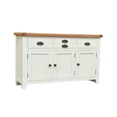 Cotswold White Large 3 Door Sideboard - 137cm Wide Cotswold White Large 3 Door Sideboard - 137cm Wide