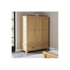 Normandy Chunky Country Oak Triple Wardrobe Normandy Chunky Country Oak Triple Wardrobe