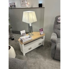 Ex-Display Redruth - London Painted Oak White Corner TV Unit Ex-Display Redruth - London Painted Oak White Corner TV Unit