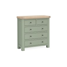 Salcombe Painted Oak Sage Green 2 Over 3 Chest of Drawers Salcombe Painted Oak Sage Green 2 Over 3 Chest of Drawers