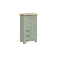 Salcombe Painted Oak Sage Green Tallboy Chest of Drawers Salcombe Painted Oak Sage Green Tallboy Chest of Drawers
