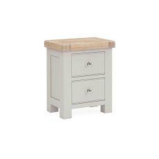 Salcombe Painted Oak Stone Grey Bedside Table Salcombe Painted Oak Stone Grey Bedside Table