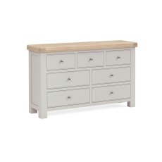 Salcombe Painted Oak Stone Grey 3 Over 4 Chest of Drawers Salcombe Painted Oak Stone Grey 3 Over 4 Chest of Drawers