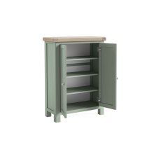 Salcombe Painted Oak Sage Green Shoe Storage Cabinet Salcombe Painted Oak Sage Green Shoe Storage Cabinet