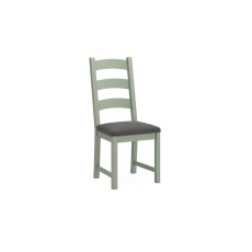 Salcombe Painted Oak Sage Green Ladder Dining Chair Salcombe Painted Oak Sage Green Ladder Dining Chair