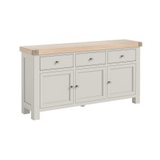 Salcombe Painted Oak Stone Grey Large Sideboard Salcombe Painted Oak Stone Grey Large Sideboard