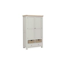 Salcombe Painted Oak Stone Grey Larder Unit Salcombe Painted Oak Stone Grey Larder Unit