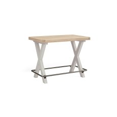 Salcombe Painted Oak Stone Grey Bar Table Salcombe Painted Oak Stone Grey Bar Table