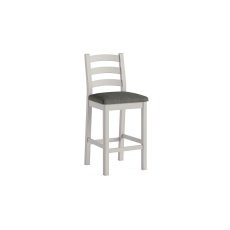 Salcombe Painted Oak Stone Grey Bar Stool Salcombe Painted Oak Stone Grey Bar Stool