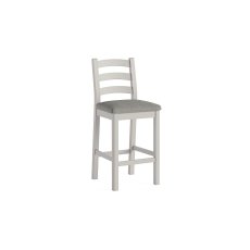Salcombe Painted Oak Stone Grey Bar Stool Salcombe Painted Oak Stone Grey Bar Stool
