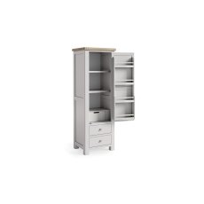 Salcombe Painted Oak Stone Grey Single Larder Unit Salcombe Painted Oak Stone Grey Single Larder Unit