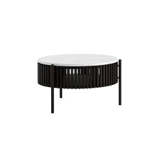 Soho Black Oak Slatted Story Coffee Table with Marble Top Soho Black Oak Slatted Story Coffee Table with Marble Top