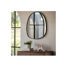 Gallery Direct Holworth Pebble Mirror Black 700x900mm Gallery Direct Holworth Pebble Mirror Black 700x900mm