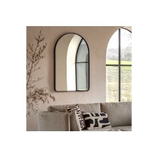 Gallery Direct Holworth Arch Mirror Black 600x35x900mm Gallery Direct Holworth Arch Mirror Black 600x35x900mm