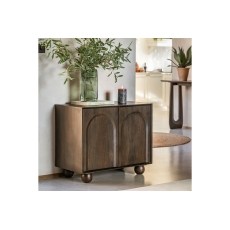 Gallery Direct Arc Walnut Mango Wood Small Sideboard Gallery Direct Arc Walnut Mango Wood Small Sideboard