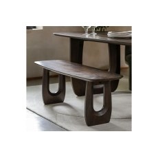 Gallery Direct Arc Walnut Mango Wood 120cm Dining Bench Gallery Direct Arc Walnut Mango Wood 120cm Dining Bench