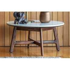 Gallery Direct Barcelona Dark Wood Coffee Table with Marble Top Gallery Direct Barcelona Dark Wood Coffee Table with Marble Top