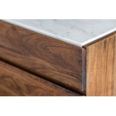 Gallery Direct Barcelona Dark Wood Sideboard with Marble Top Gallery Direct Barcelona Dark Wood Sideboard with Marble Top