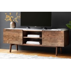Gallery Direct Barcelona Dark Wood Media TV Unit with Marble Top Gallery Direct Barcelona Dark Wood Media TV Unit with Marble Top