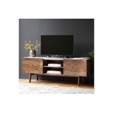 Gallery Direct Barcelona Dark Wood Media TV Unit with Marble Top Gallery Direct Barcelona Dark Wood Media TV Unit with Marble Top