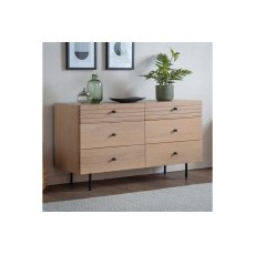 Gallery Direct Okayama Oak 6 Drawer Chest of Drawers Gallery Direct Okayama Oak 6 Drawer Chest of Drawers