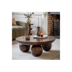 Gallery Direct Sculpt Mango Wood Round Coffee Table Gallery Direct Sculpt Mango Wood Round Coffee Table